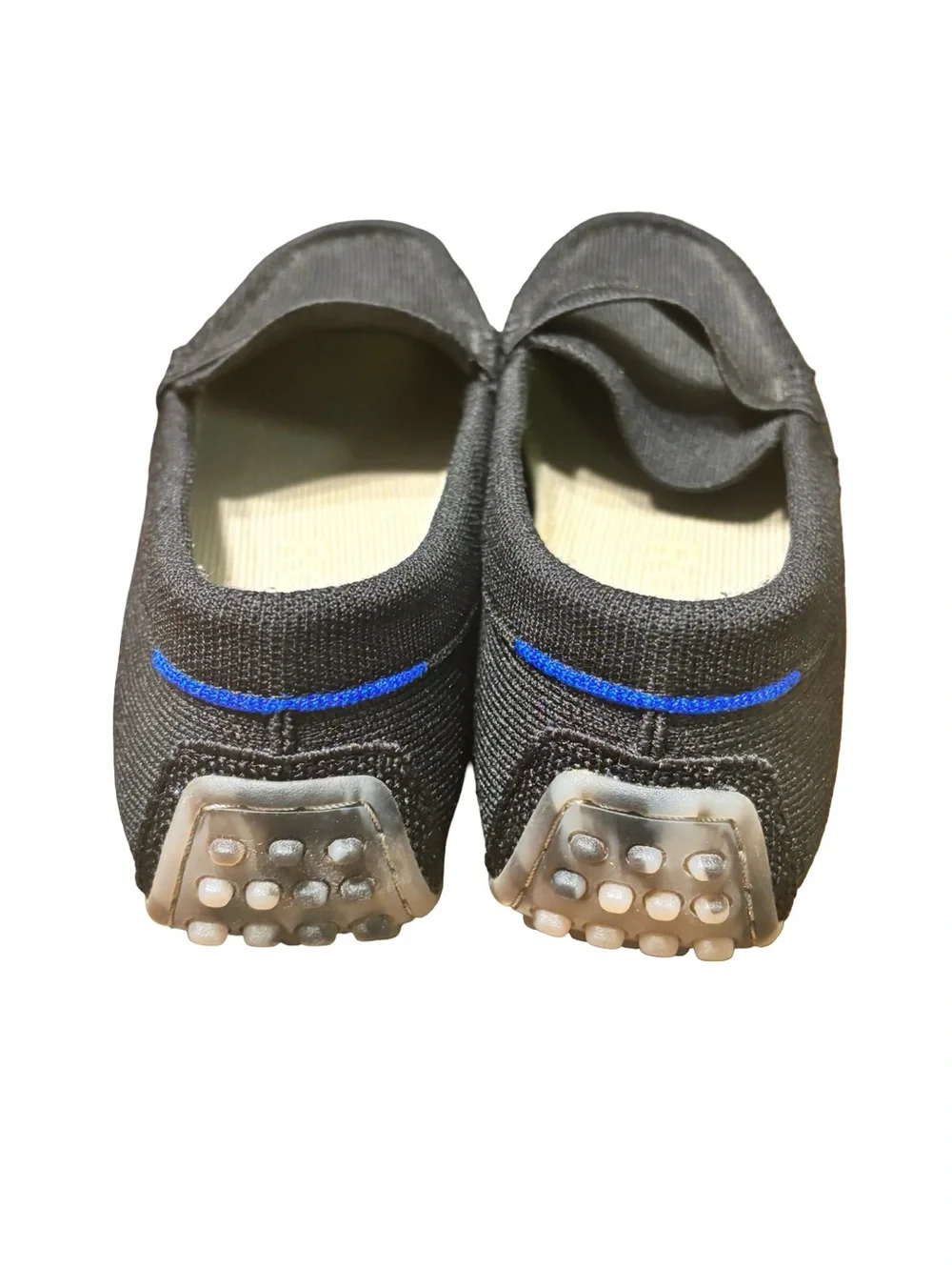 Rothys The Driving Loafer Shoes Womens 6 Black Knit Penny Moc Toe Slip On